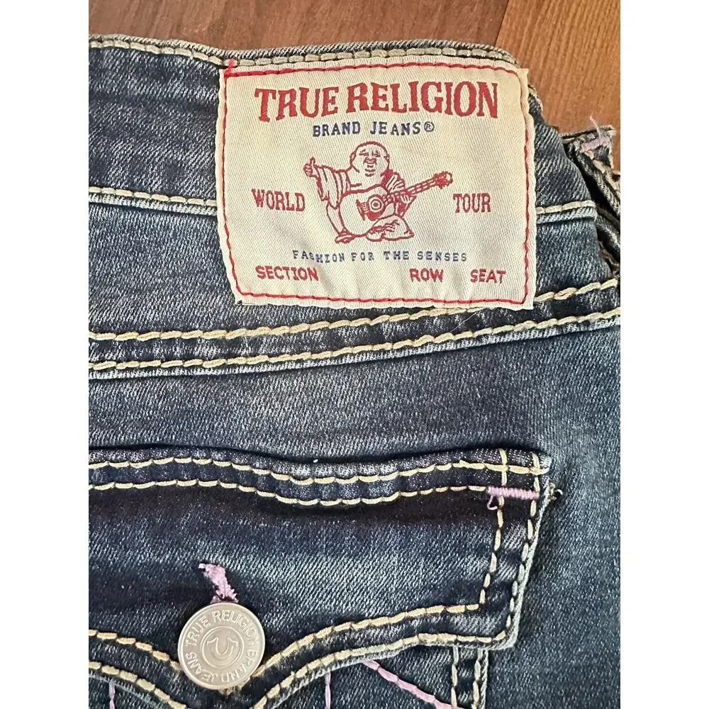 True Religion Joey Big T MR Blue Flap Flare Wash Size 28 ( 30 x30) New With Tag